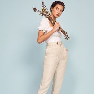 Reformation white off the shoulder top size 4